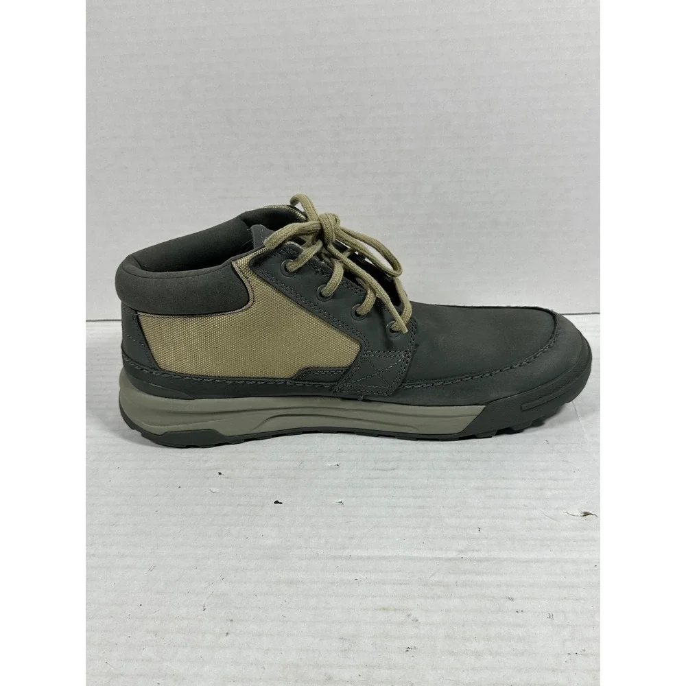 Oboz Burke Mid Mens 10.5 Gray Tan Nubuck Leather Hiking Shoes GW79201NI0423M